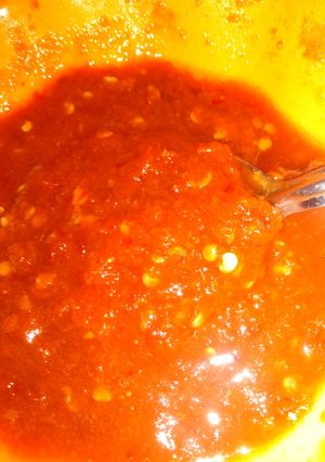 A picture of Red chilli chutney.