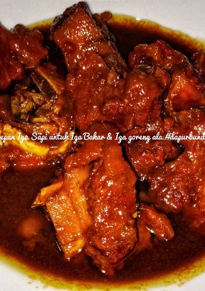 Foto resep Ungkepan Iga Sapi untuk Iga Bakar dan Iga goreng #dapurbundaqila