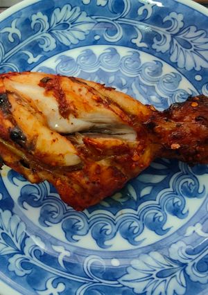 รูปของ น่องไก่ย่าง รสเผ็ด ง่ายๆ หม้ออบลมร้อน คลีน