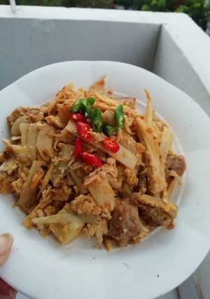 รูปของ หน่อไม้ผัดไข่