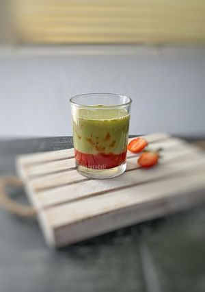 Foto resep Strawberry Matcha Latte Ekonomis