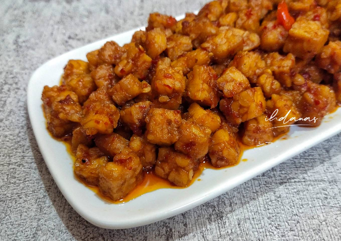 Kering Tempe Bumbu Merah (Menu buka - sahur praktis)