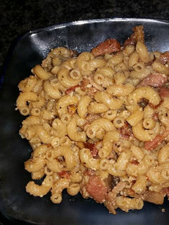 A picture of Bacon Mushroom Pasta.