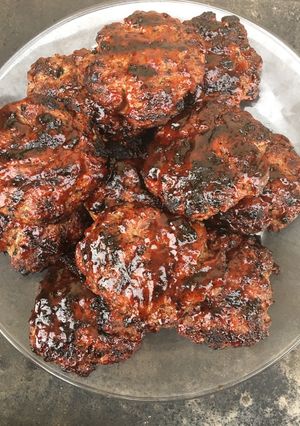 A picture of Barbecue Glazed Burgers.