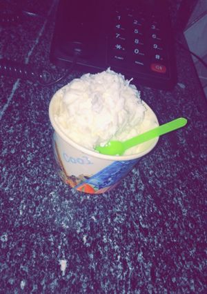 A picture of Coconut ice cream.