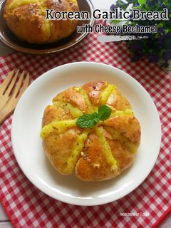 Foto resep Korean Garlic Bread with Cheese Bechamel (No ulen,no mixer)