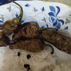 A picture of Green filled chillies.
