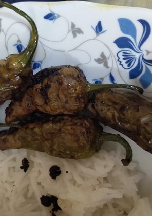 A picture of Green filled chillies.