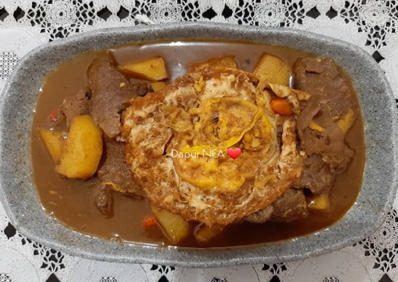 Semur Daging Sapi Telur Kentang