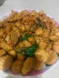 Poileng ayam tahu saus tiram