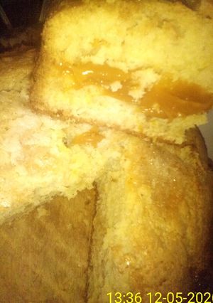 Una foto de Torta de dulce de leche y naranja sin huevos