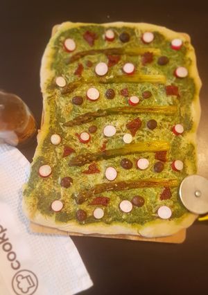 Une photo de Pizza printanière 🇮🇹🇫🇷