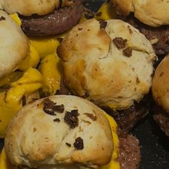 A picture of Homemade Cheeseburger with Freshly Baked Buns.