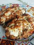 Berenjena rellena de carne y pisto en AirFryer