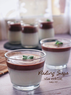 Foto resep Puding Susu Vla Coklat
