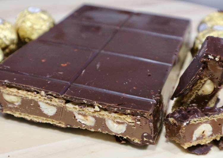 Turrón de chocolate sabor Ferrero Rocher