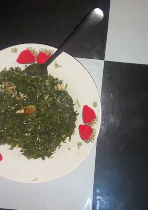 A picture of Steamed kales.