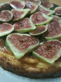 Una foto de Tarta de queso con mermelada de higos
