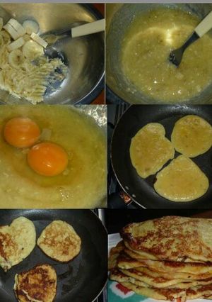 Una foto de Pancakes de banana! Dos ingredientes