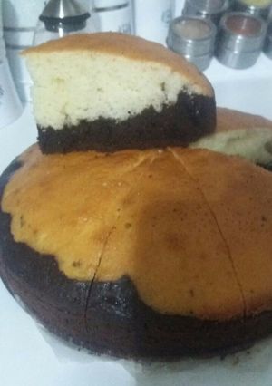 عکسی از دستور کیک دورنگ