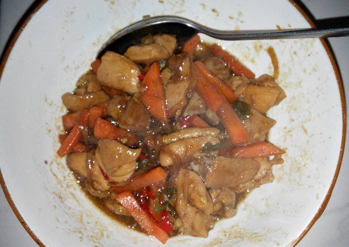 Paha ayam tanpa tulang teriyaki simple