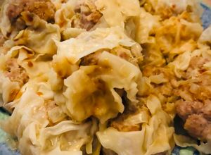 Una foto de Siómay pasta rellena, plato de cerdo Japonés SHUMAI🇨🇳🇺🇾🇯🇵焼売
