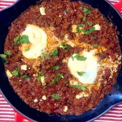 A picture of Beefed Up Shakshuka.