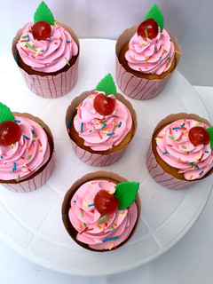 A picture of Vanilla Cupcakes /Vanilla Chocolate Chip Cupcakes #Cupcake Contest.