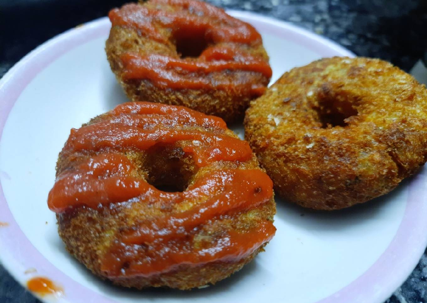 Potato donut kebab
