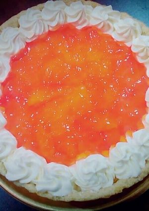 Una foto de Tarta de durazno