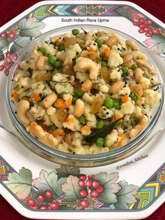 A picture of South Indian Rava Upma.