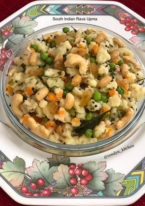 A picture of South Indian Rava Upma.