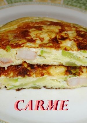Foto principal de Tortilla de calabacín y gambitas