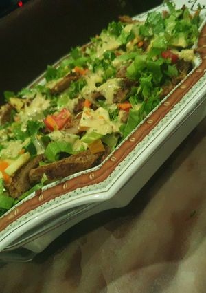A picture of Beef salad.