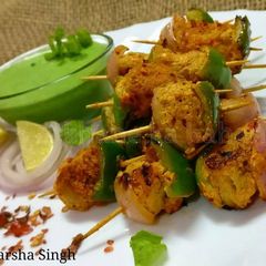 Ajwaini Soya Tikka A picture of Ajwaini Soya Tikka.