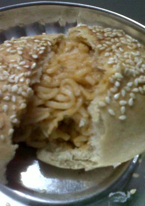 A picture of Maggi Bun - Maggie Stuffed bun.