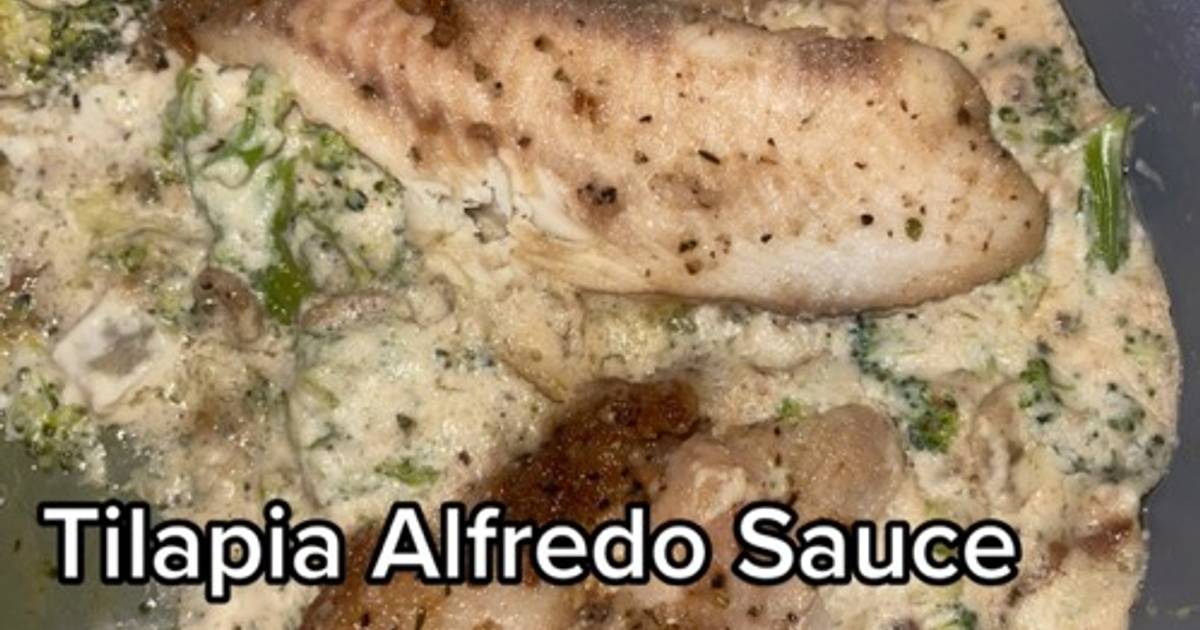 Alfredo Sauce w/ Tilapia 🐟🥦 Recipe by QueenMel👸🏿 Cookpad