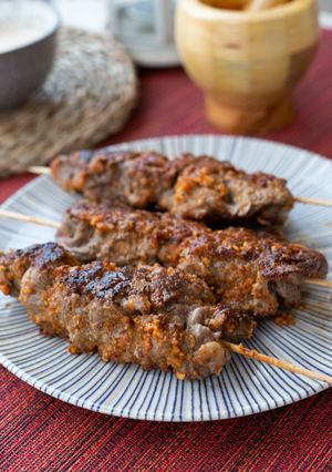 A picture of African Suya Meat Skewers 🐘.