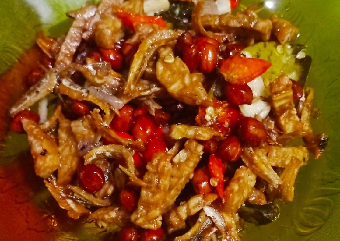 Tempe teri kacang kering kriuk