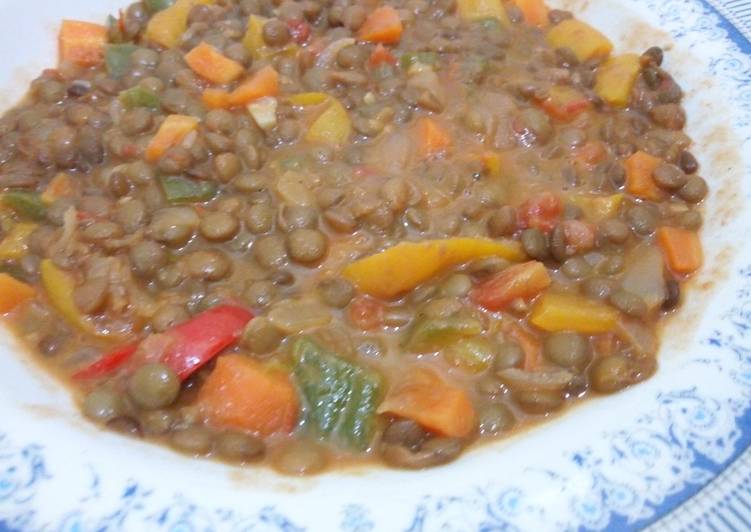 Steps to Prepare Any-night-of-the-week Lentils in Coconut Cream #CoastalCoconutRecipeChallenge