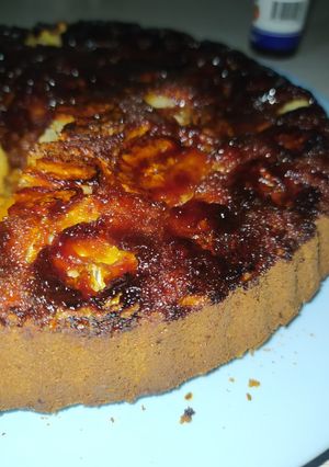 Una foto de Torta de bananas invertidas round 1💘