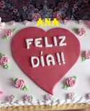 Torta decorada canasta con flores