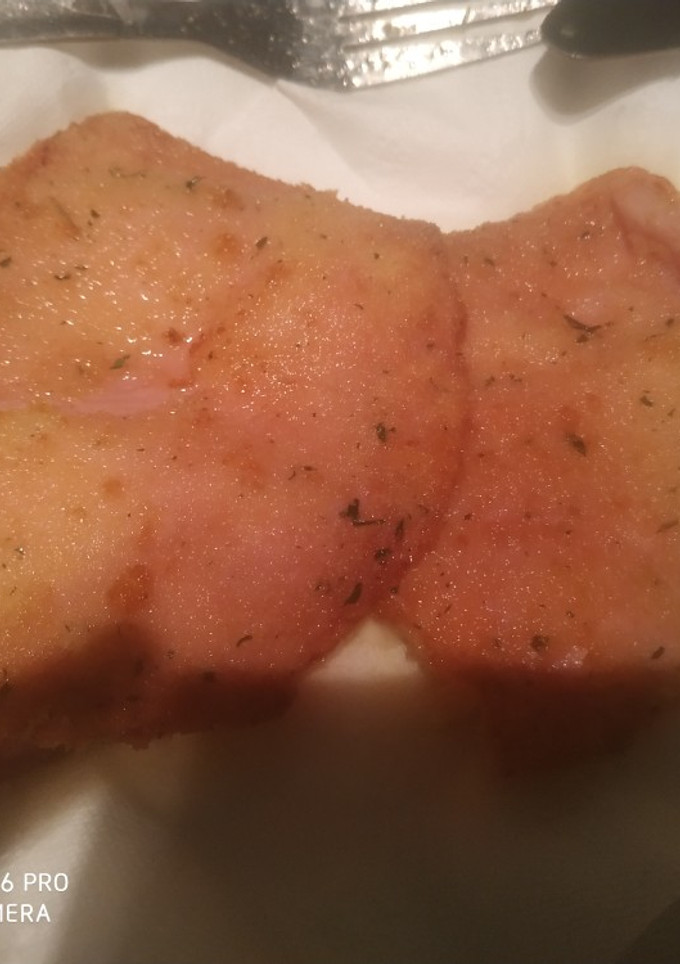 Una foto de San jacobo de jamón York, queso y bacon