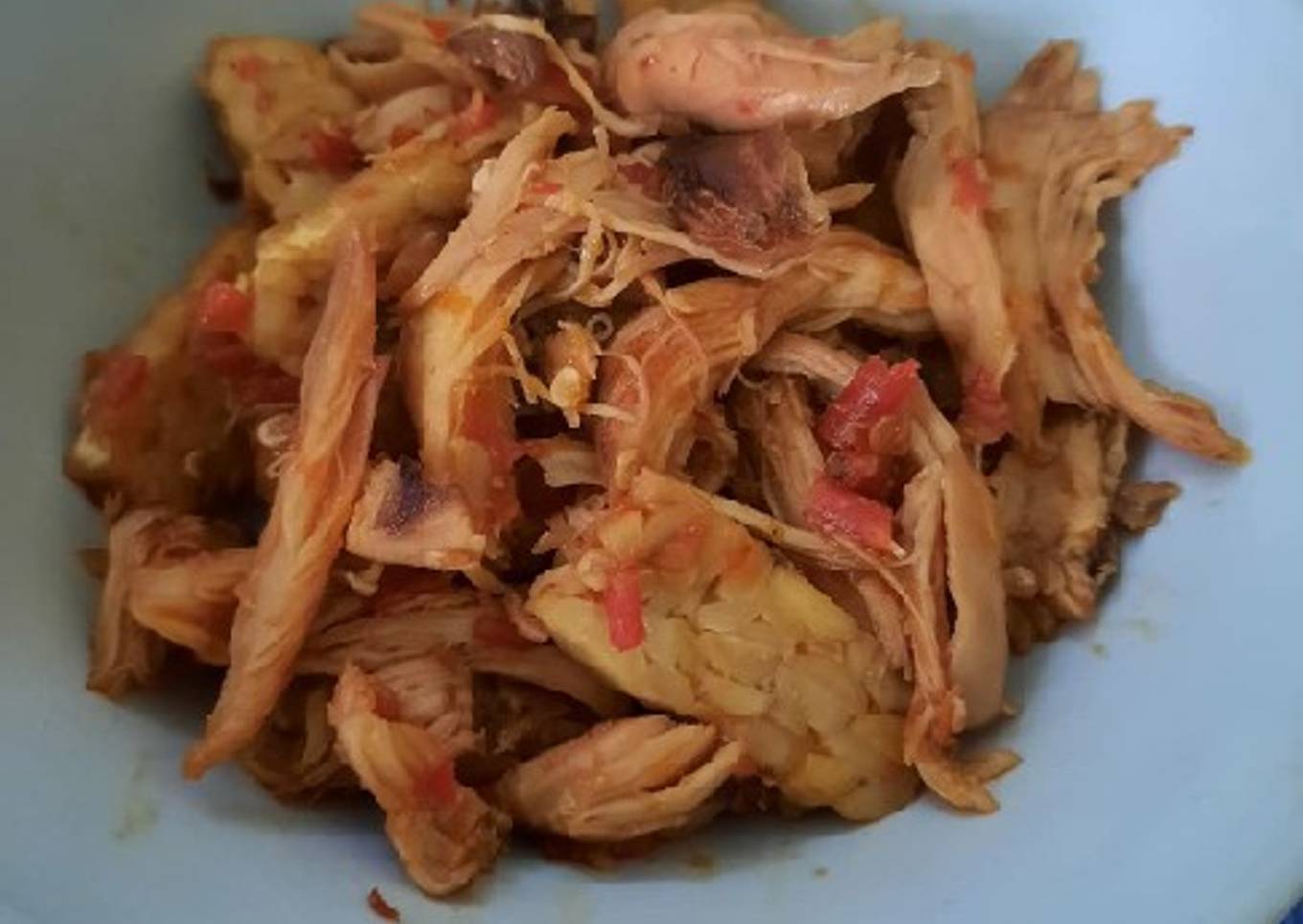 Ayam suir tempe diet (no minyak)