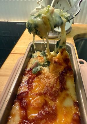 รูปของ ผักโขมอบชีส Baked Spinach with Cheese