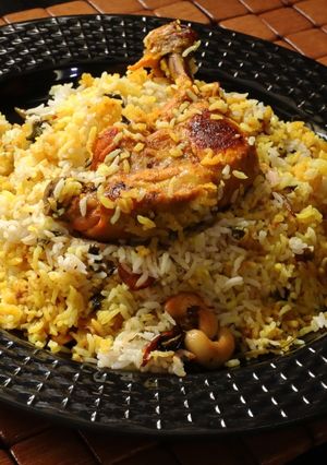 A picture of Thalassery Chicken Biryani.