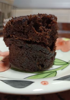 Una foto de Torta de chocolate en taza