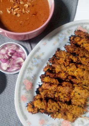 Foto resep Sate klopo | sate daging kelapa