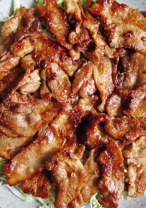A picture of Pork Shogayaki (Ginger Pork).