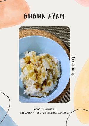 Foto resep Mpasi 9 bulan: bubur ayam